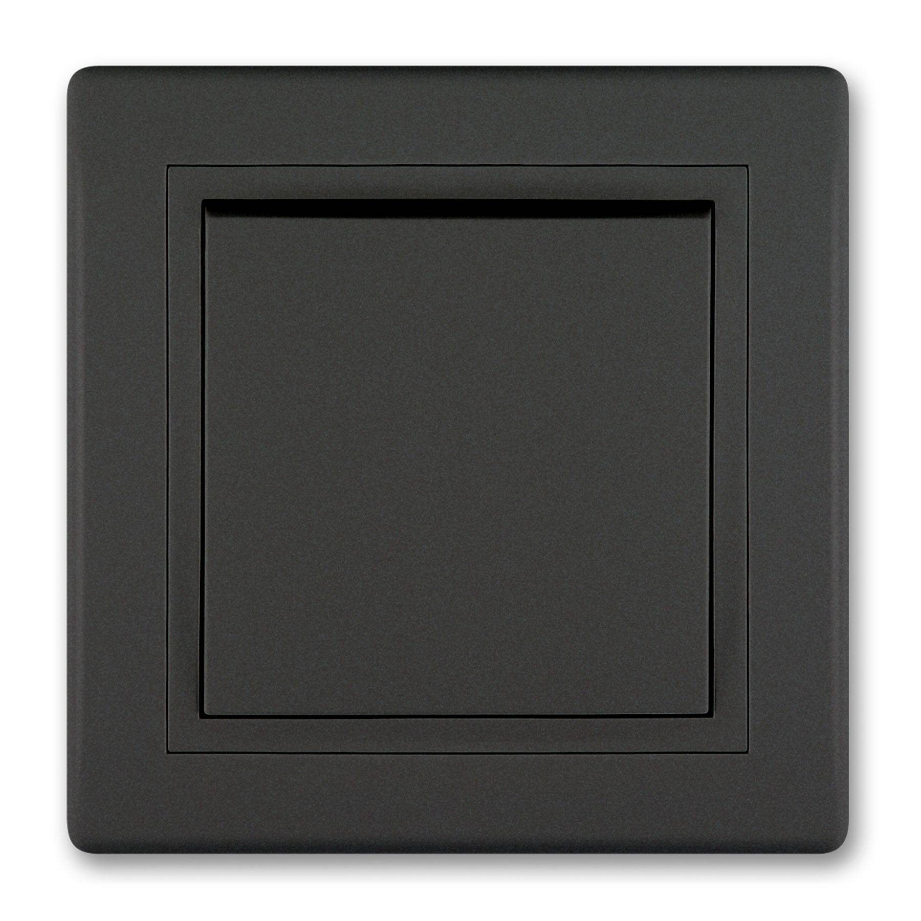 Unterputz-Schalter ohne Glimmlampe Schwarz Soft Touch Schwarz - Zweipoliger Schalter