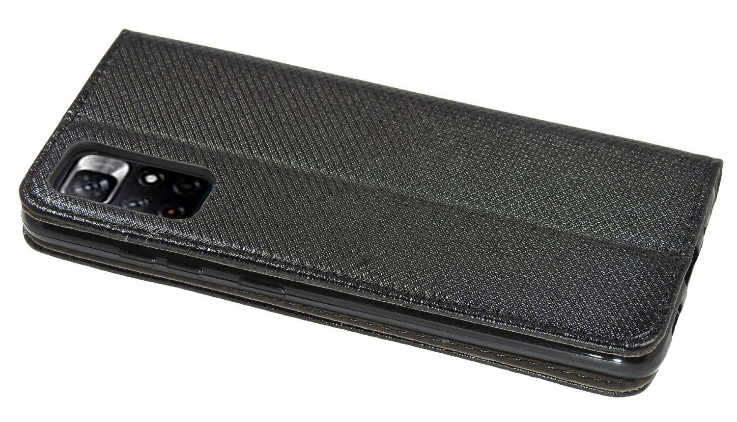 Smart Magnet Tasche kompatibel mit Xiaomi Redmi Note 11s 5G Handy Hülle Etui Brieftasche Schutzhülle mit Standfunktion, Kartenfach Schwarz