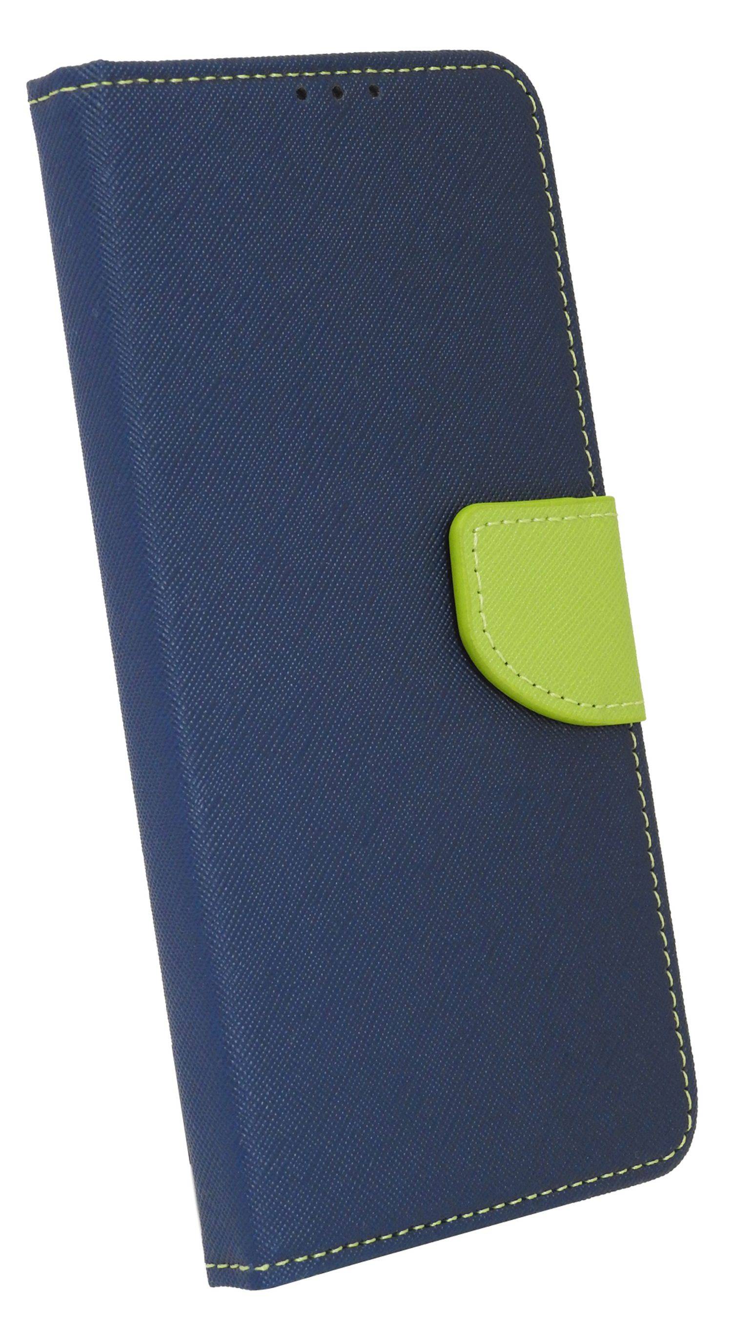 Buch Tasche "Fancy" kompatibel mit XIAOMI REDMI NOTE 11T 5G Handy Hülle Etui Brieftasche Schutzhülle mit Standfunktion, Kartenfach Blau-Grün