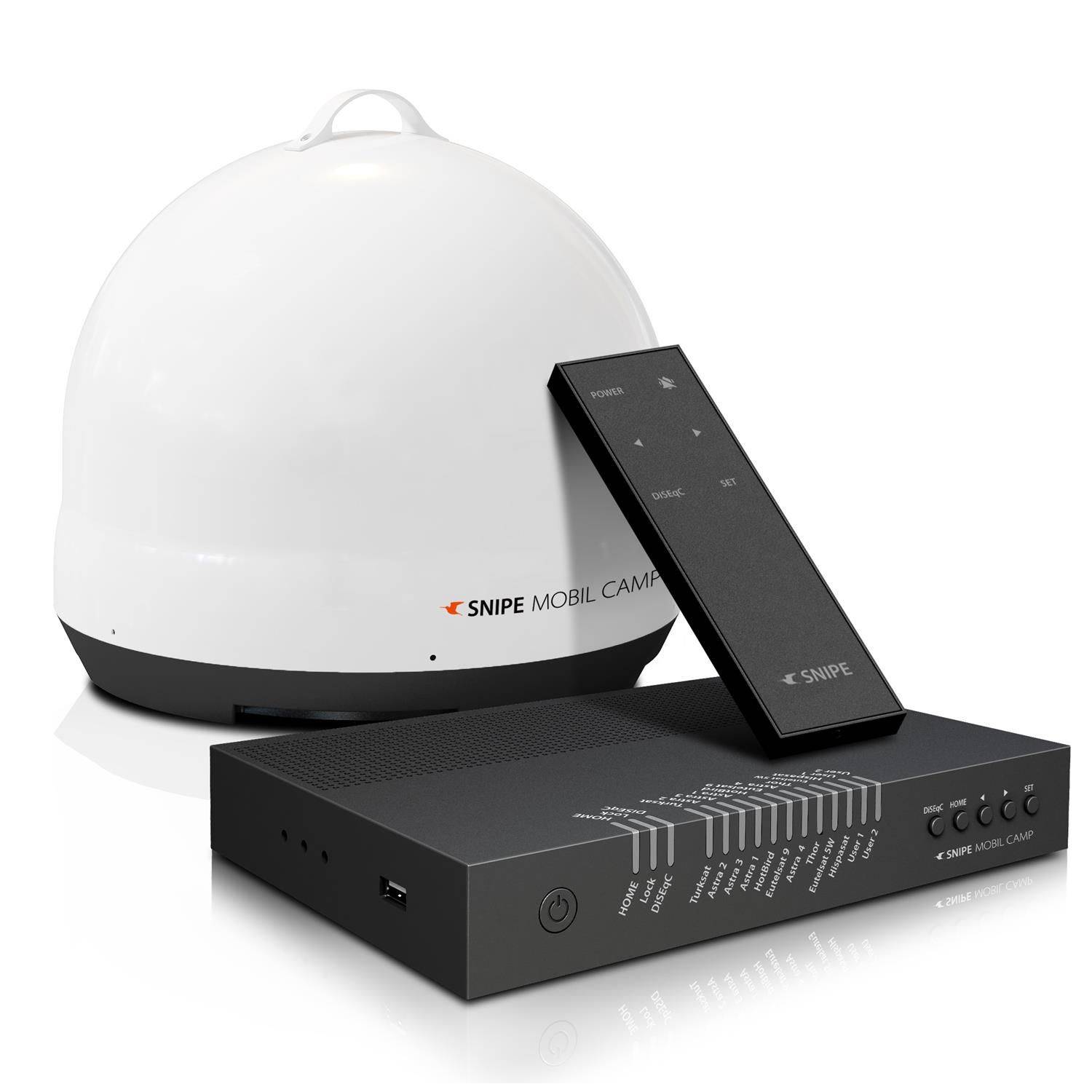 Snipe Mobil Camp vollautomatische Satelliten Antenne DVB-S2 Camping