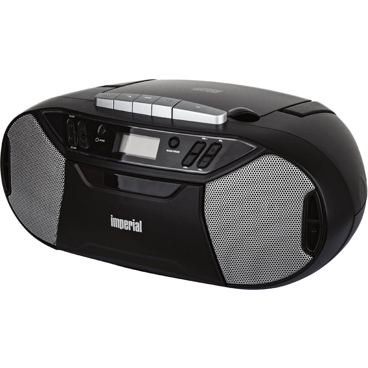 DABMAN PBB 1 CD-Player (DAB+, FM-Radio, Kassettenabspieler, Kopfhöreranschluss, LC-Display, Netz- oder Batteriebetrieb)