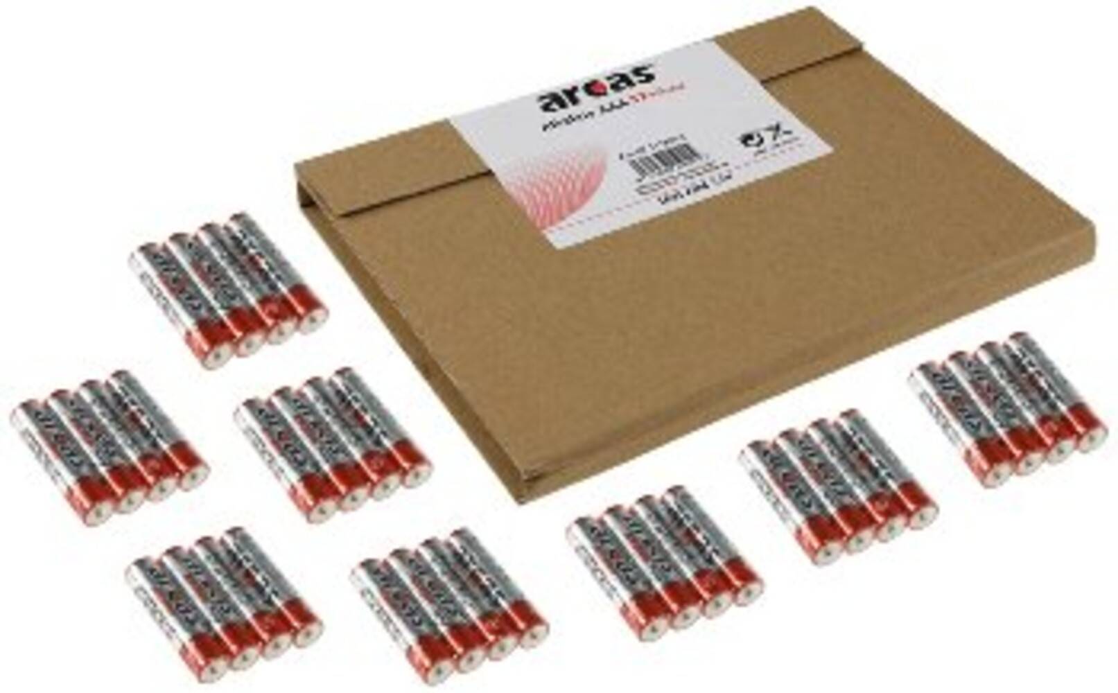 ChiliTec 23312 Micro-Batterien ARCAS Alkaline Typ AAA/LR03, 1,5V, 36er Flat-Pack