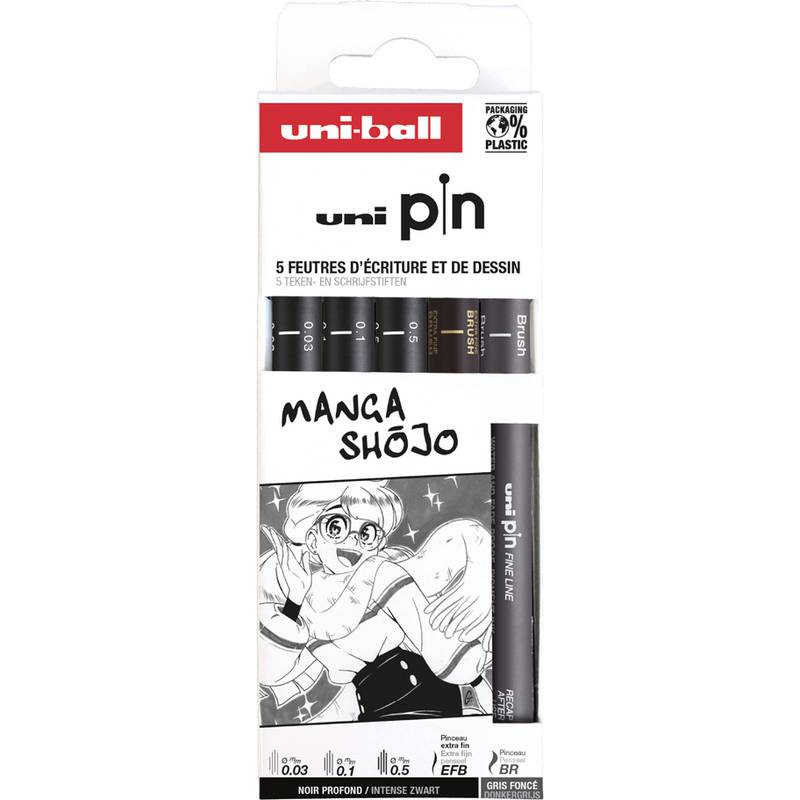 uni-ball Fineliner PIN "Manga Shojo" PF, 5er Set