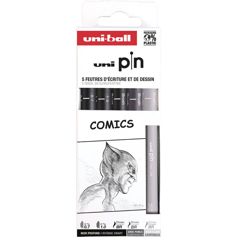 uni-ball Fineliner PIN "Comics" PF, 5er Set