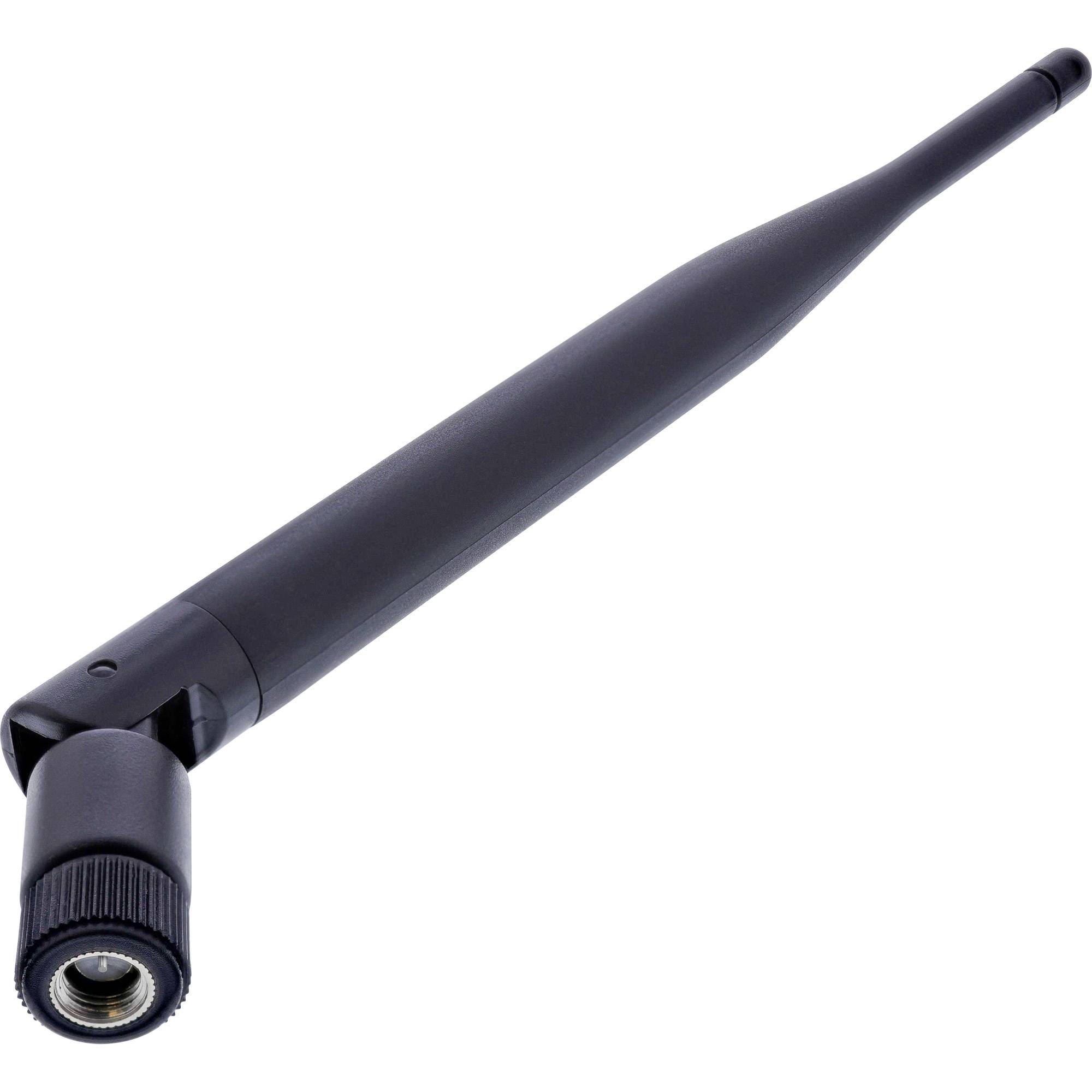 InLine WLAN Gummi Antenne - für AP und Router - SMA - 5dBi - Schwarz