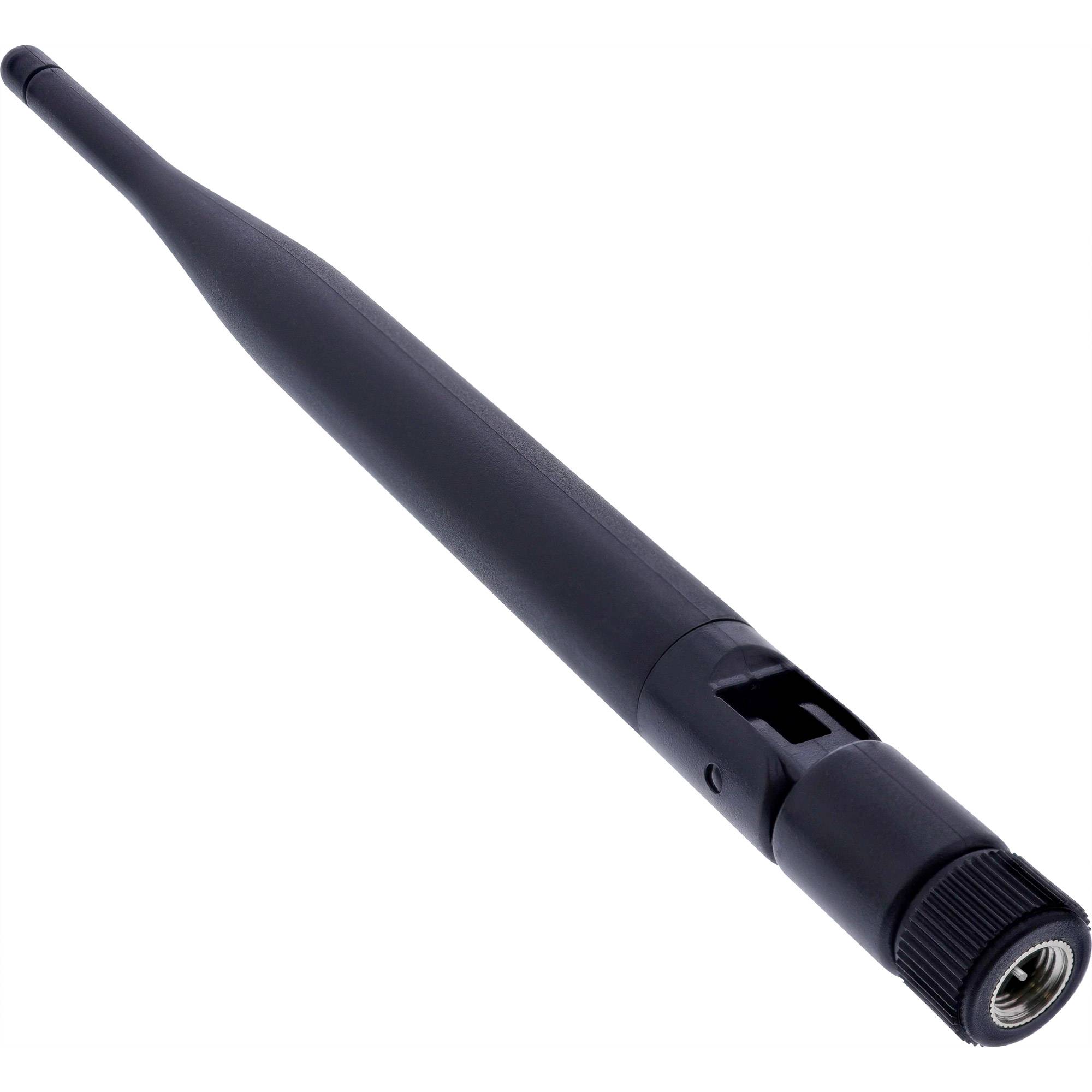 InLine WLAN Gummi Antenne - für AP und Router - SMA - 5dBi - Schwarz