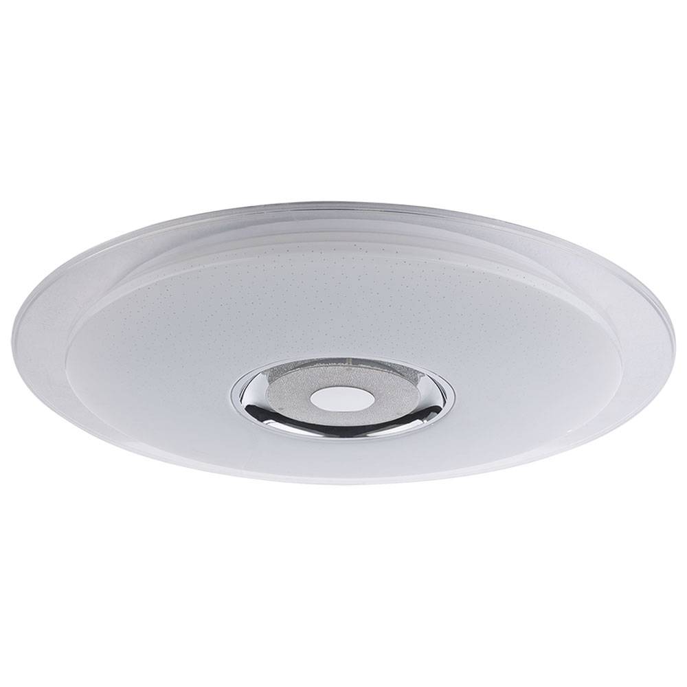 Deckenleuchte RGB LED Fernbedienung Musik Deckenlampe LED Lautsprecher Leuchte Tageslicht mit Bluetooth , Metall Chrom, Sternen-Effekt, 1x 36W