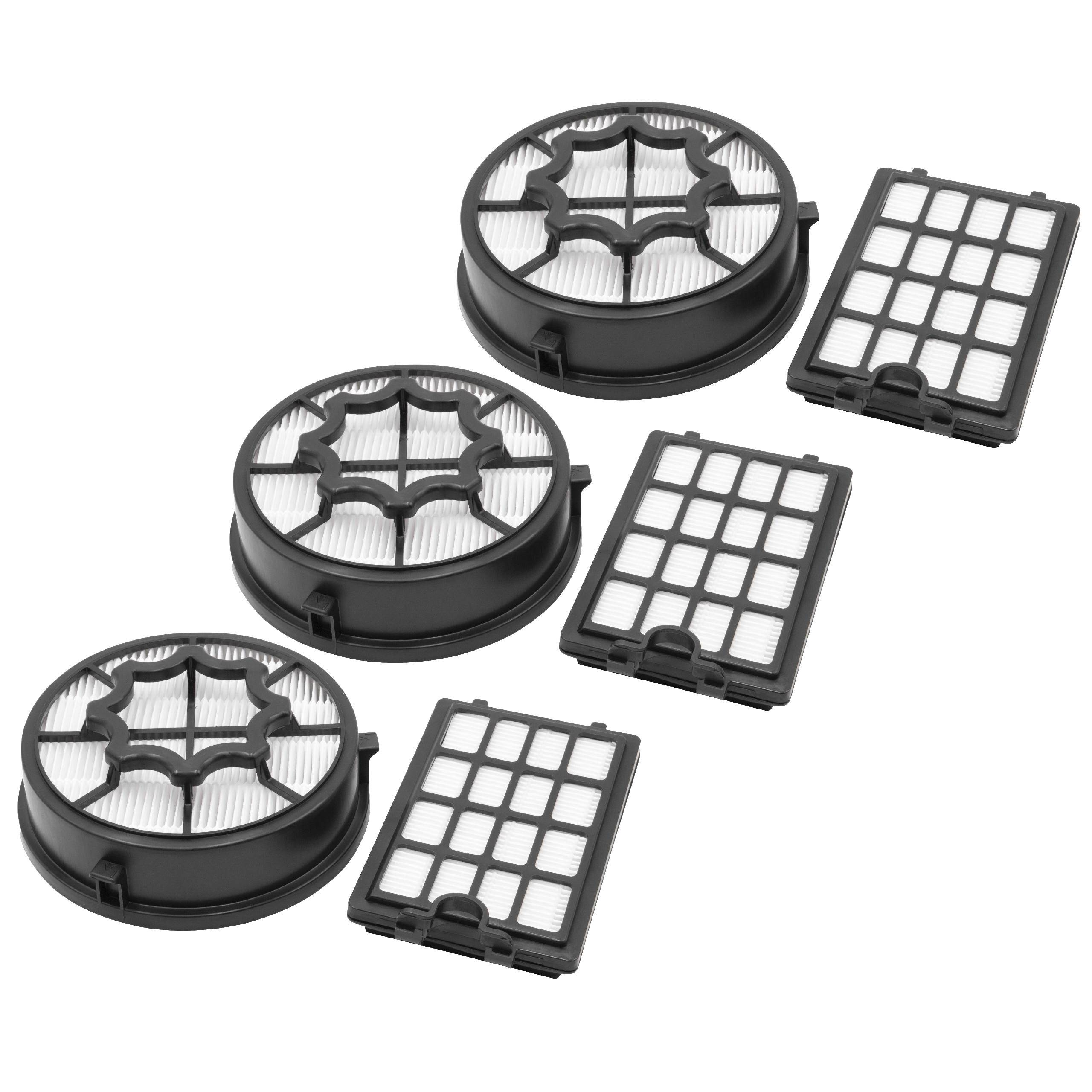 vhbw 3x Abluft-Filter, 3x HEPA-Filter, 3x Vormotor-Filter kompatibel mit Tornado 900258130, TO7860EL Staubsauger