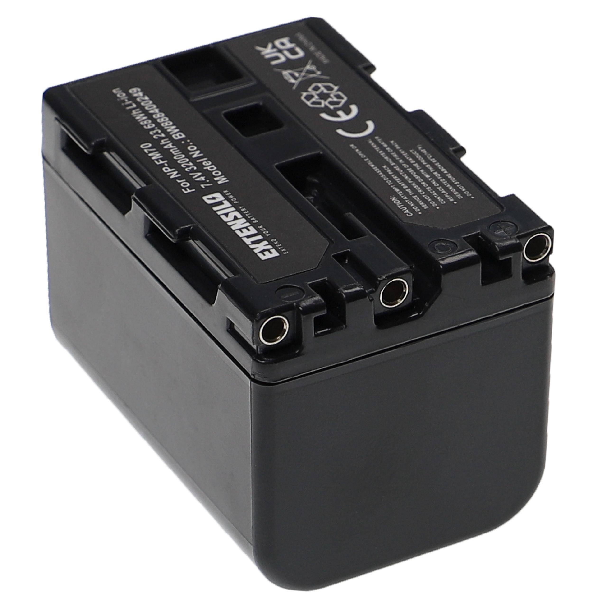 EXTENSILO 3x Akku kompatibel mit Sony DCR-TRV238E, DCR-TRV240, DCR-TRV230, DCR-TRV23, DCR-TRV24 Kamera (3200 mAh, 7,4 V, Li-Ion)