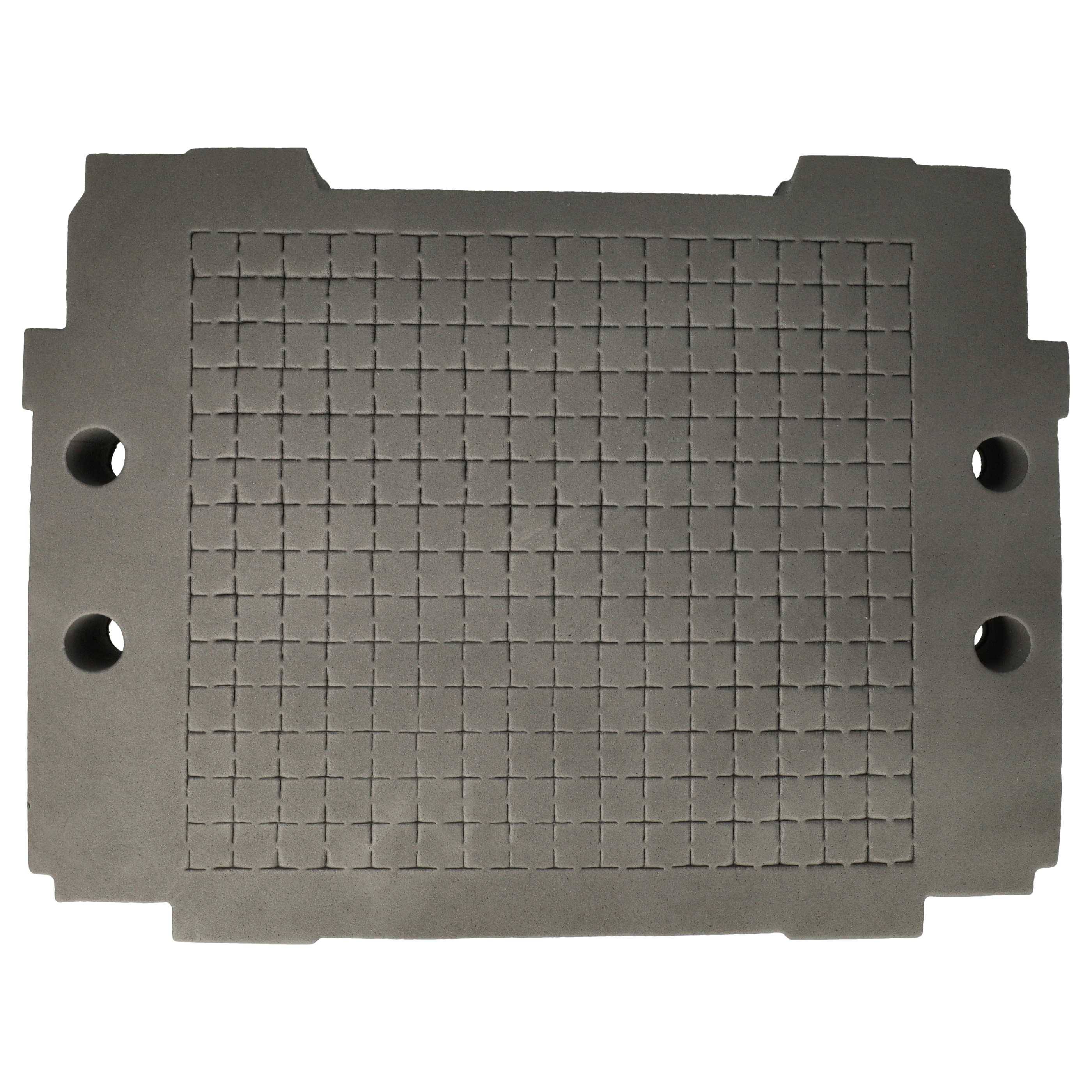 vhbw 2x Schaumstoffeinlage kompatibel mit Hitachi Hit Case I-IV Werkzeugkoffer - Individuell Anpassbar, Schaumstoff / Hartschaum Anthrazit-Grau