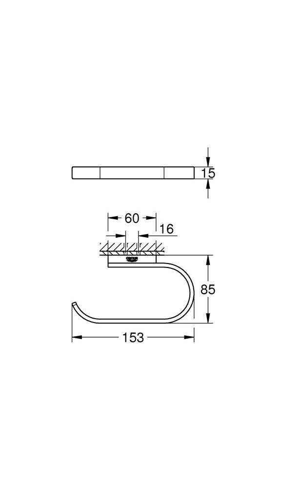 GROHE Toilettenpapierhalter SELECTION ohne Deckel supersteel