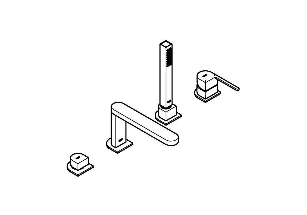 GROHE 4-Loch-Wannenkombination PLUS ha graph gebü hard graphite