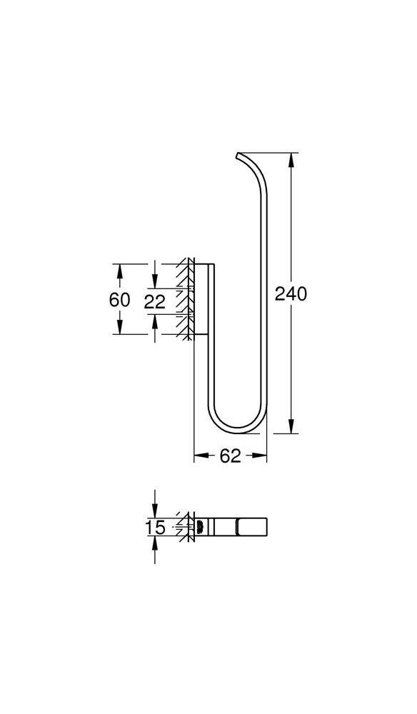 GROHE Reserve-Toilettenpapierhalter SELE für 2 Rollen, 240mm chrom