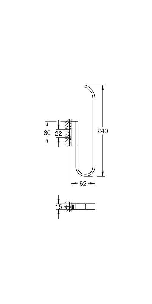 GROHE Reserve-Toilettenpapierhalter SELE für 2 Rollen, 240mm chrom