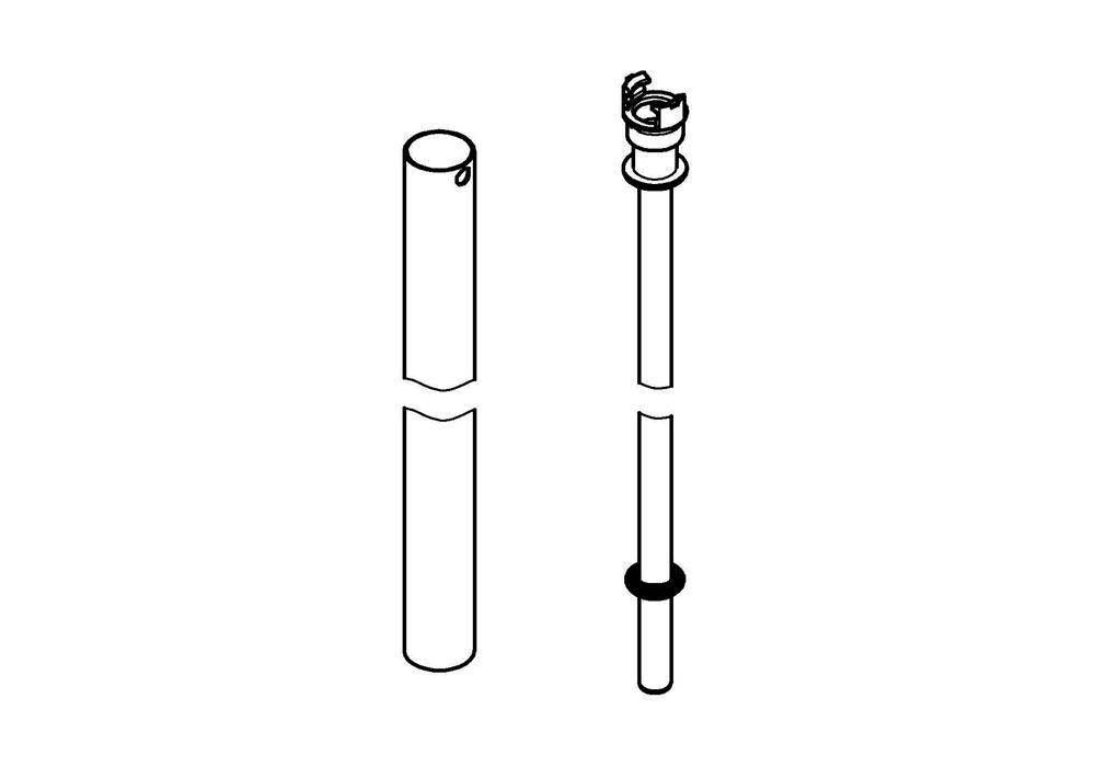GROHE Ersatzrohr für Duschsysteme + 15cm chrom + 15 cm chrom