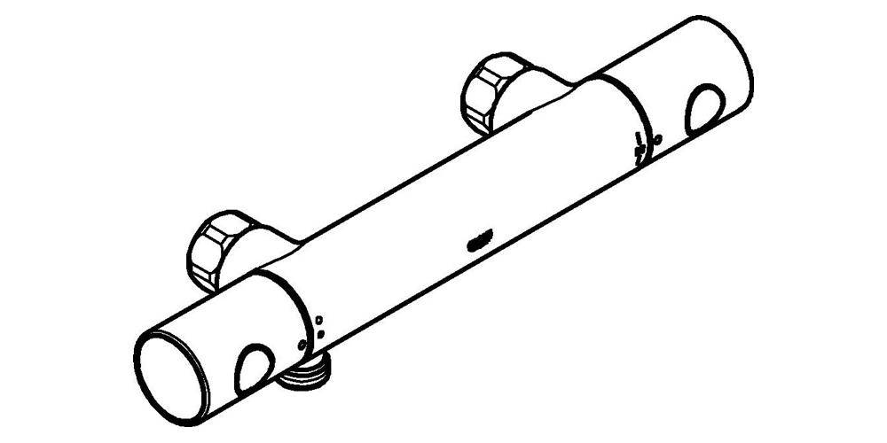 GROHE Thermostat-Brausebatterie GROHTHERM 800 C 1/2Zoll chr chrom