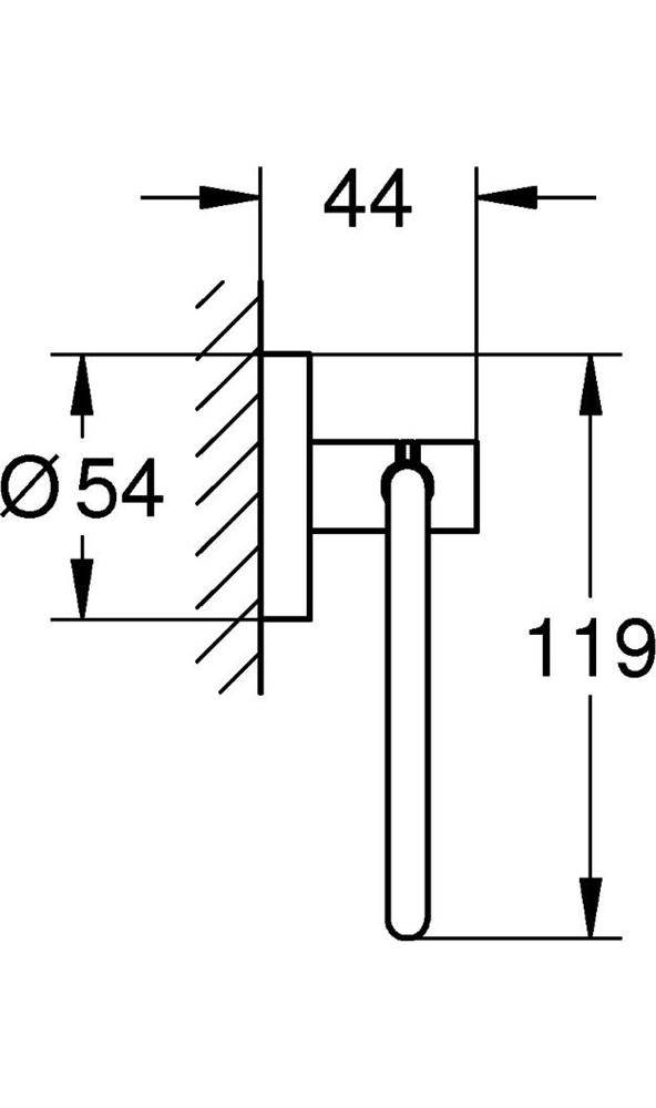 GROHE WC-Papierhalter ESSENTIALS ohne Deckel cool sunrise