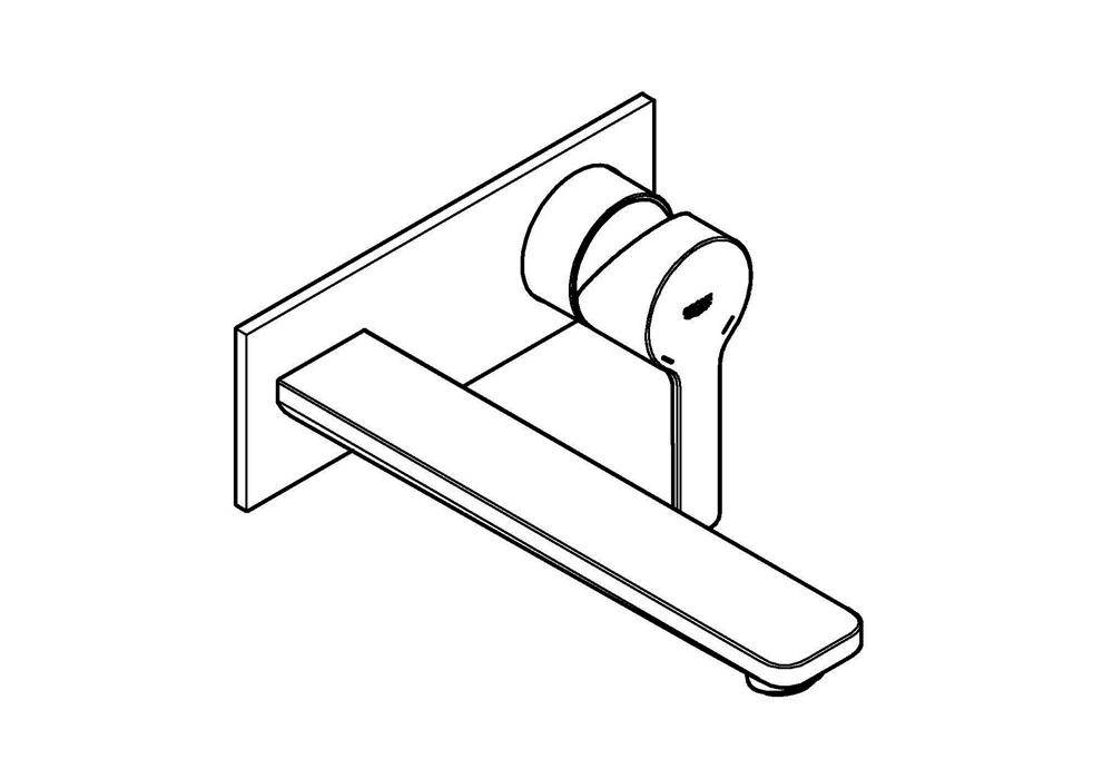 GROHE 2-Loch-Waschtischbatterie LINEARE Ausldg 207mm ha graph gebü