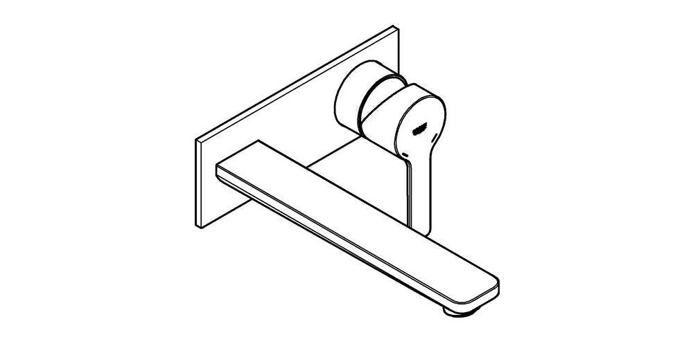 GROHE 2-Loch-Waschtischbatterie LINEARE Ausldg 207mm ha graph gebü