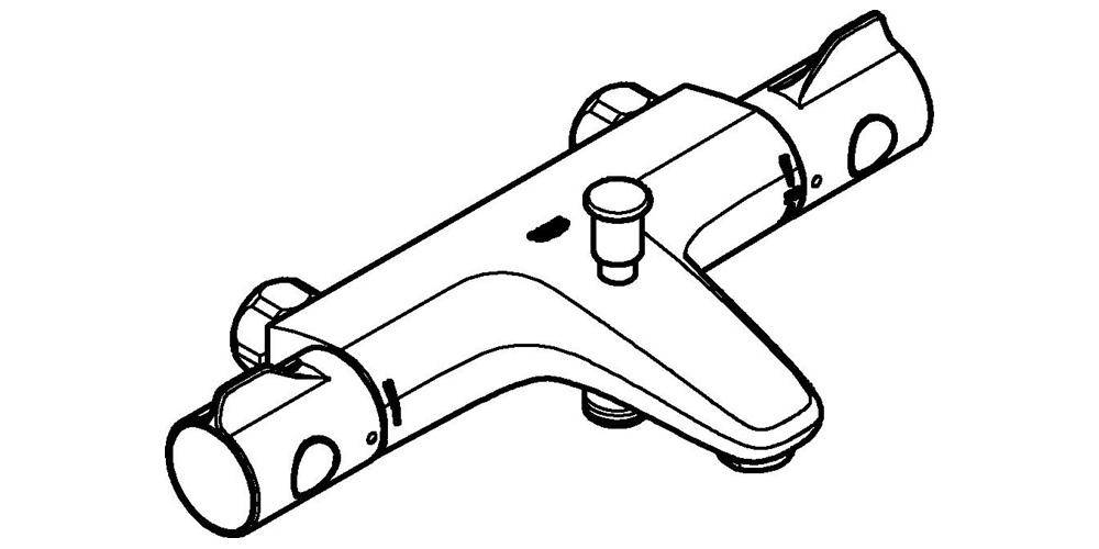 GROHE Thermostat-Wannenbatterie GROHTHERM 800 1/2Zoll chr chrom