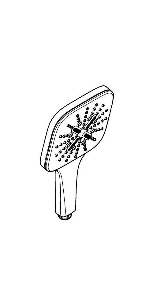 GROHE Handbrause RAINSHOWER SmartActive 130 Cube su-st supersteel