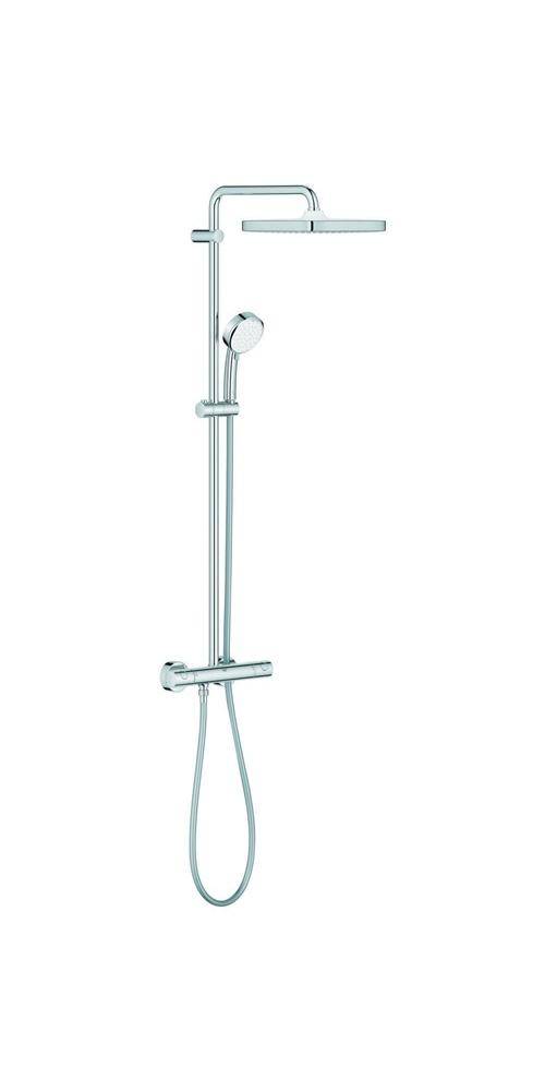 GROHE Duschsystem Tempesta C 250 Cube m Thermostat-Batt chr chrom mit