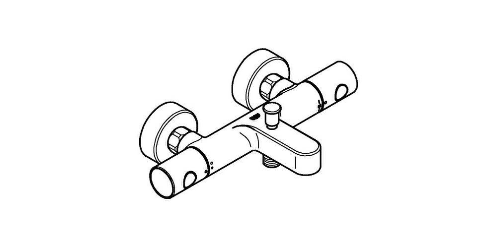 GROHE Thermostat-Wannenbatterie GROHTHERM 800 1/2Zoll chr chrom