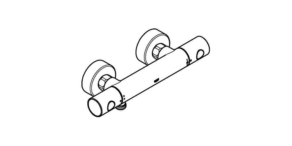 GROHE Thermostat-Brausebatterie GROHTHERM 800 1/2Zoll chr chrom