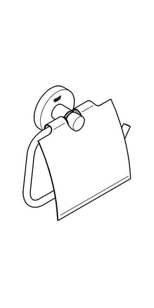 GROHE WC-Papierhalter ESSENTIALS mit Deckel nickel gebürstet