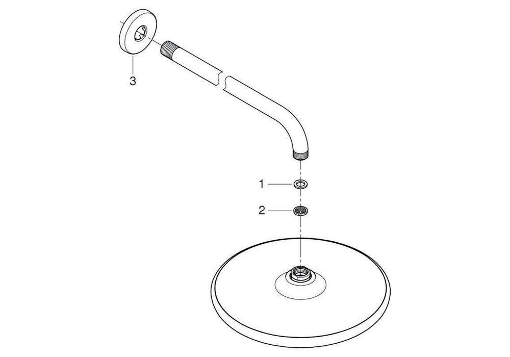 GROHE Kopfbrausenset Tempesta Cube 250 380mm chr chrom Brausearm