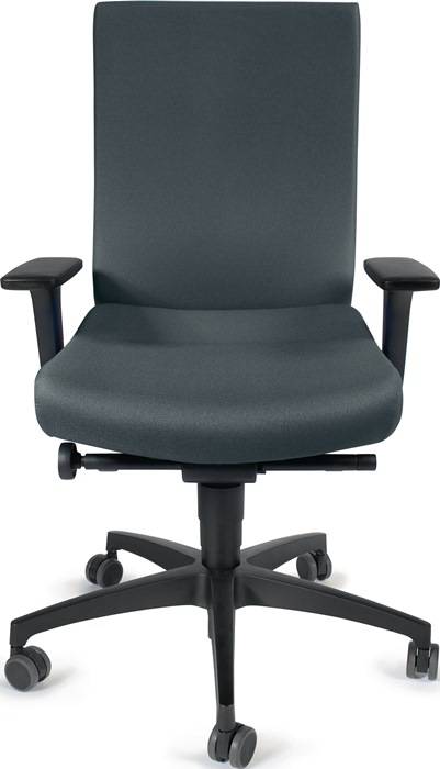 Bürodrehstuhl m.Synchrontechnik grau 400-520mm m.Armlehnen Trgf.110kg DAUPHIN