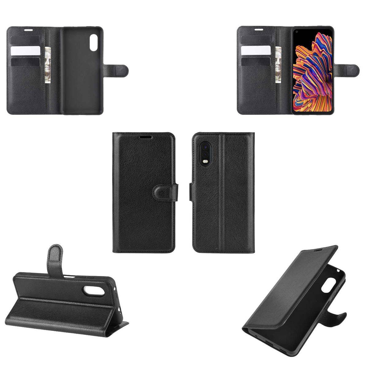 Für Samsung Galaxy XCover 6 Pro Handy Tasche Wallet Premium Schutz Hülle Case Cover Etuis Neu Zubehör Schwarz