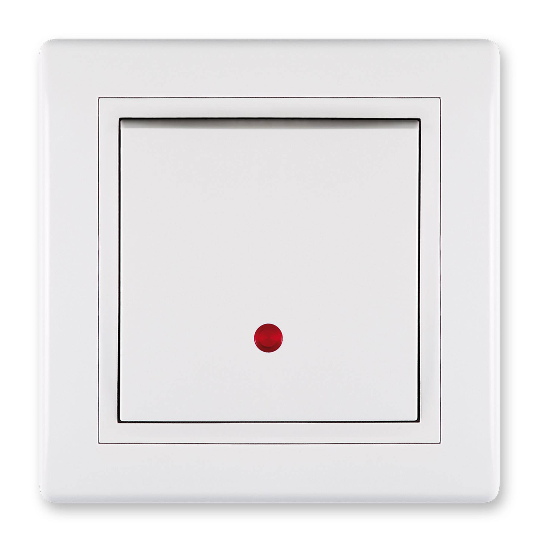 ALING-CONEL Unterputz-Ein/Aus-Schalter mit Glimmlampe 10AX/250V~ inkl.Rahmen Weiß