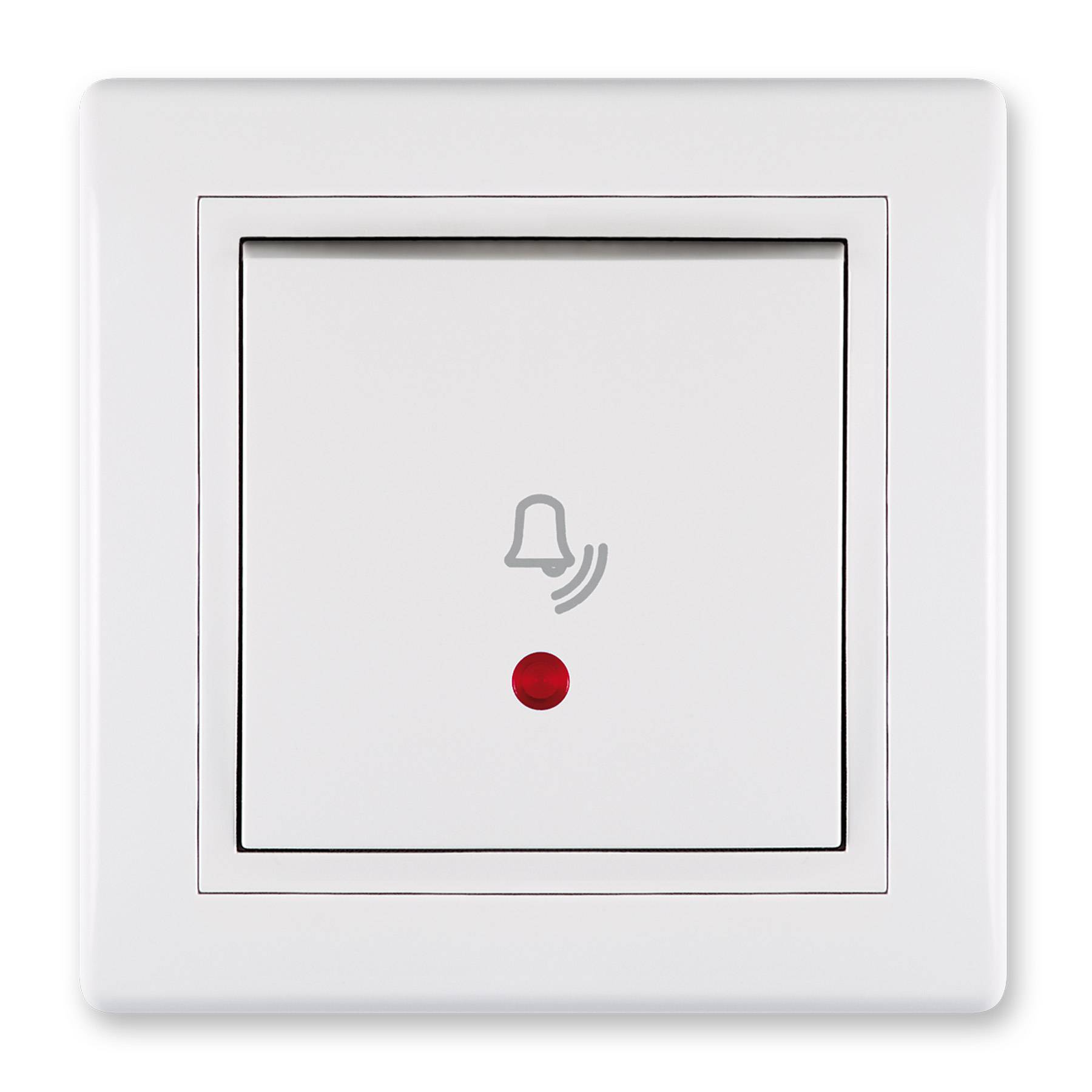 ALING-CONEL Unterputz-Klingeltaster mit Glimmlampe 10AX/250V~ inkl.Rahmen Weiß