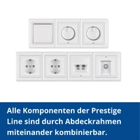 ALING-CONEL Unterputz-Ein/Aus-Schalter mit Glimmlampe 16AX/250V~ inkl.Rahmen Weiß ALING-CONEL Unterputz-Ein/Aus-Schalter mit Glimmlampe 16AX/250V~ inkl.Rahmen Weiß