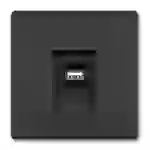 ALING-CONEL 1-fach USB Ladesteckdose 5V/2.1A inkl.Rahmen Schwarz Soft Touch ALING-CONEL 1-fach USB Ladesteckdose 5V/2.1A inkl.Rahmen Schwarz Soft Touch