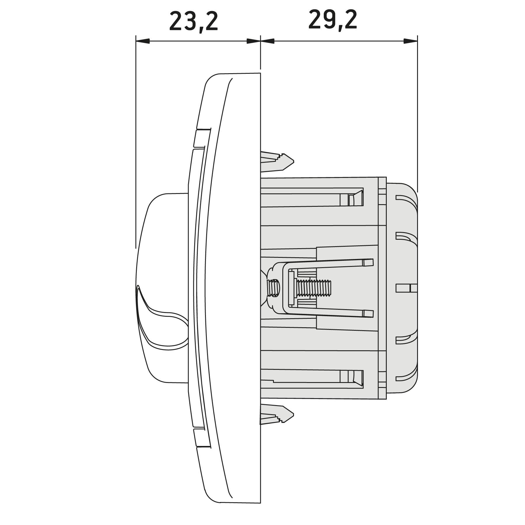 ALING-CONEL Unterputz-Dimmer mit Ein/Aus Schalter 40-400VA, 230V~/50Hz inkl.Rahmen Schwarz Soft Touch