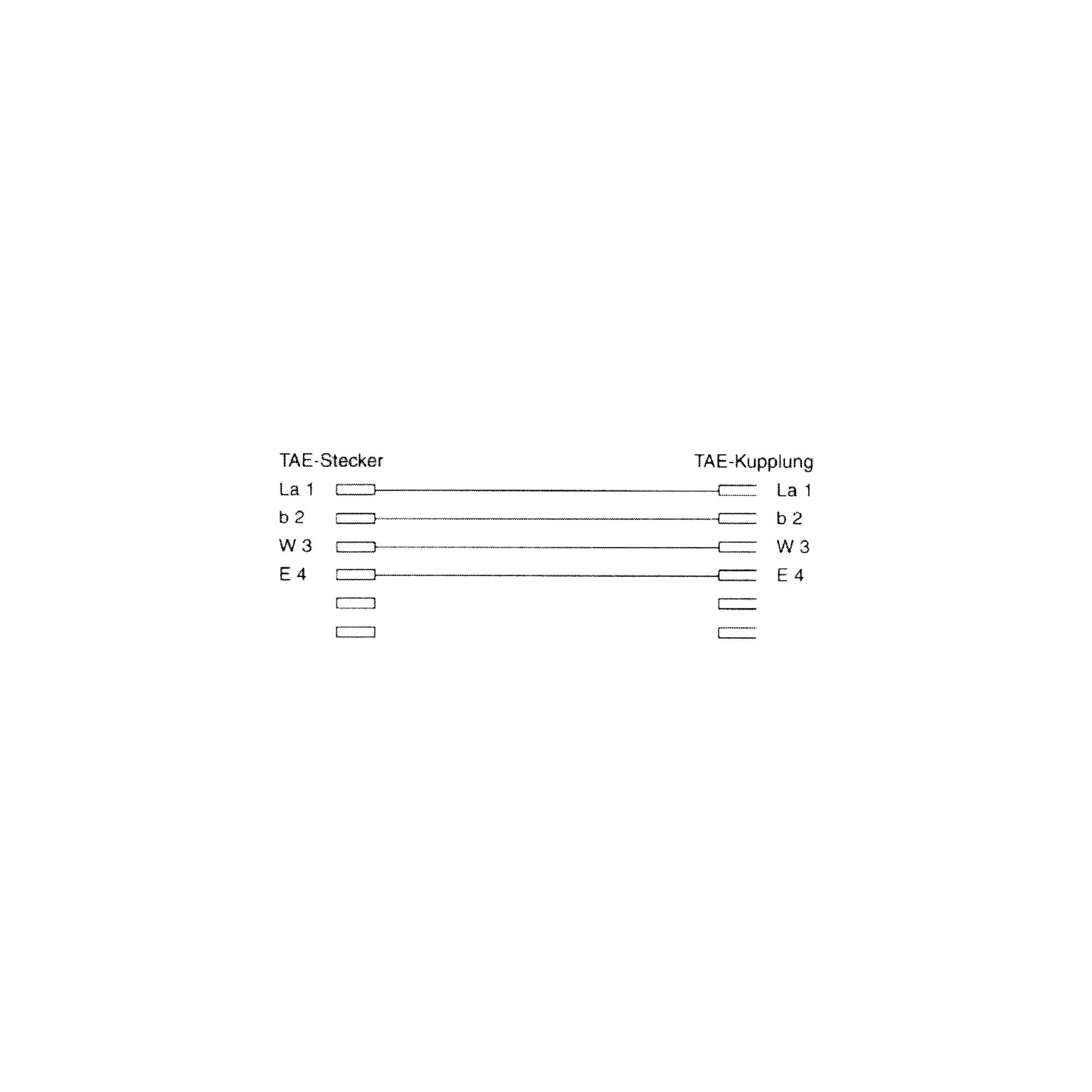 INLINE - TAE-F Verlängerung - TAE-F Stecker / Buchse - 15m