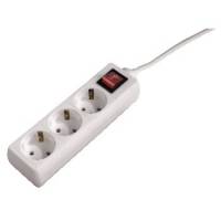 Hama Distribution Panel 3-Way 45° with Switch - Steckdosenleiste - Wechselstrom 230 V - Ausgangsanschlüsse: 3 - 1.4 m Sc