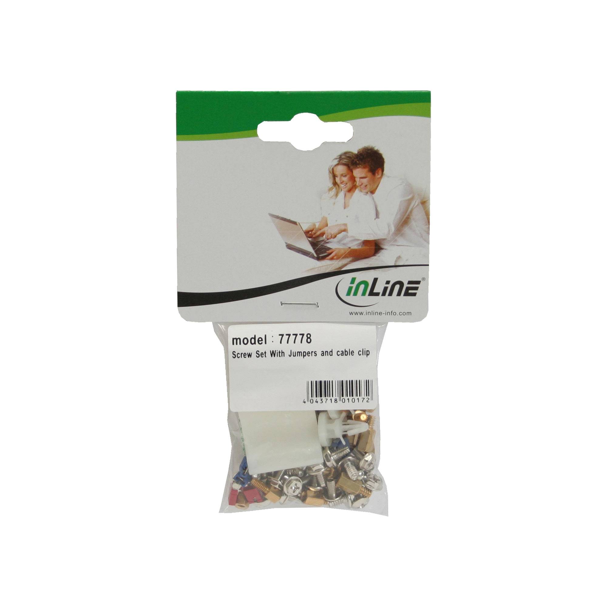 INLINE - Schraubenset - mit Jumper - Klebeklipp etc.