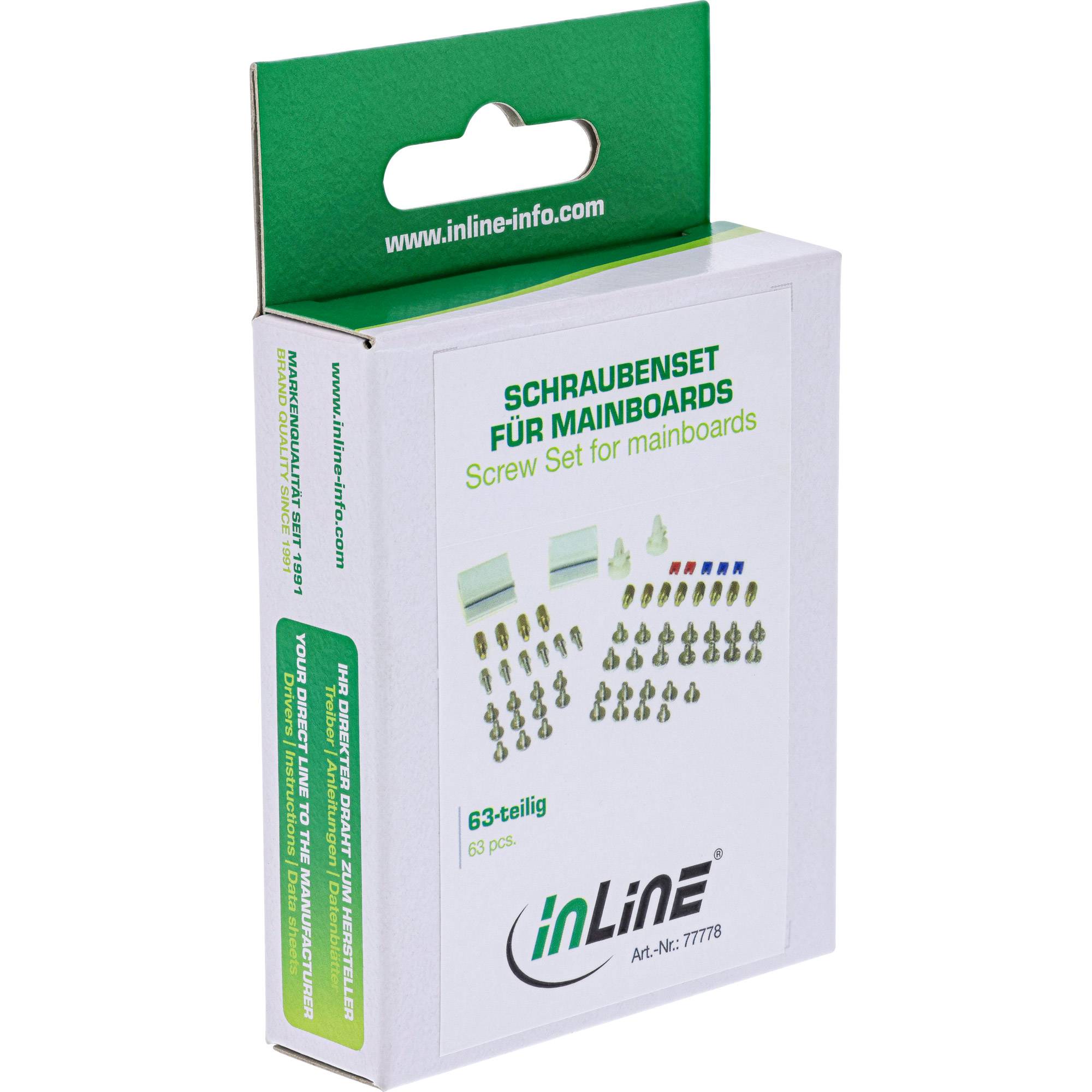 INLINE - Schraubenset - mit Jumper - Klebeklipp etc.