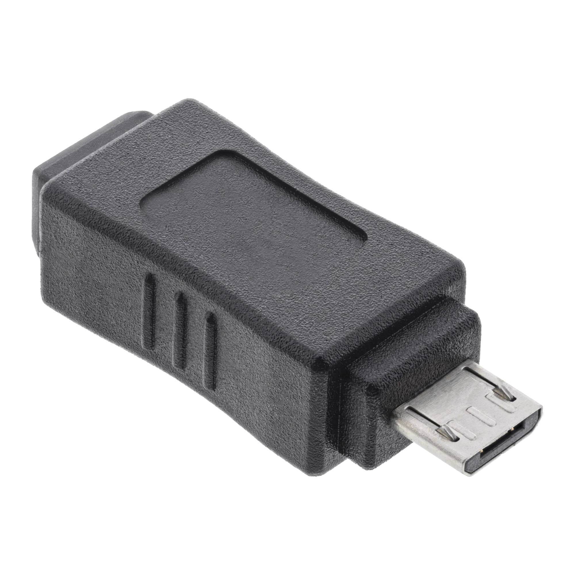 InLine Micro-USB Adapter - Micro-B Stecker an Mini USB 5-pol Buchse - zu mini-US