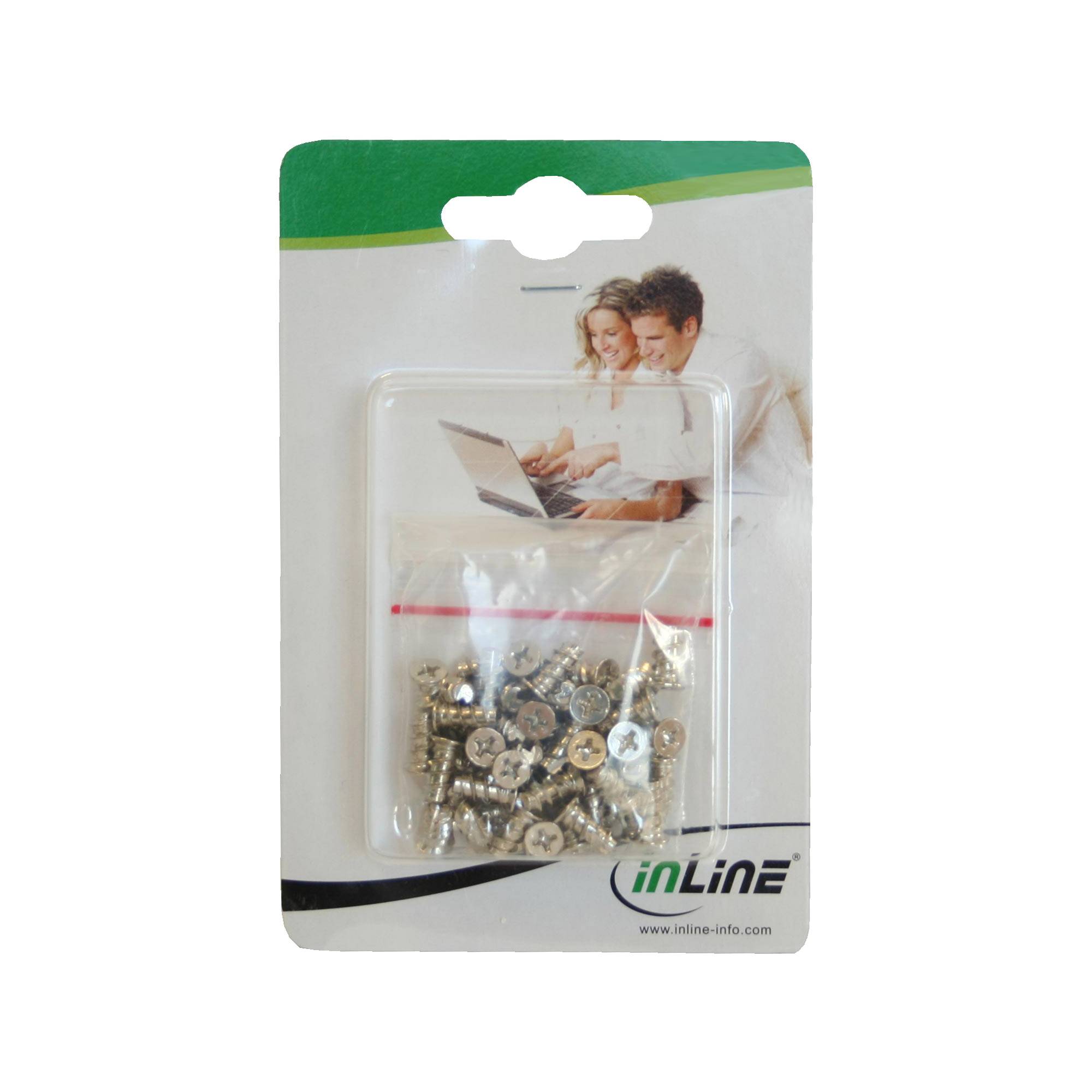 INLINE - Lüfterschrauben - 5,0x10,0mm - silbern 50er Pack