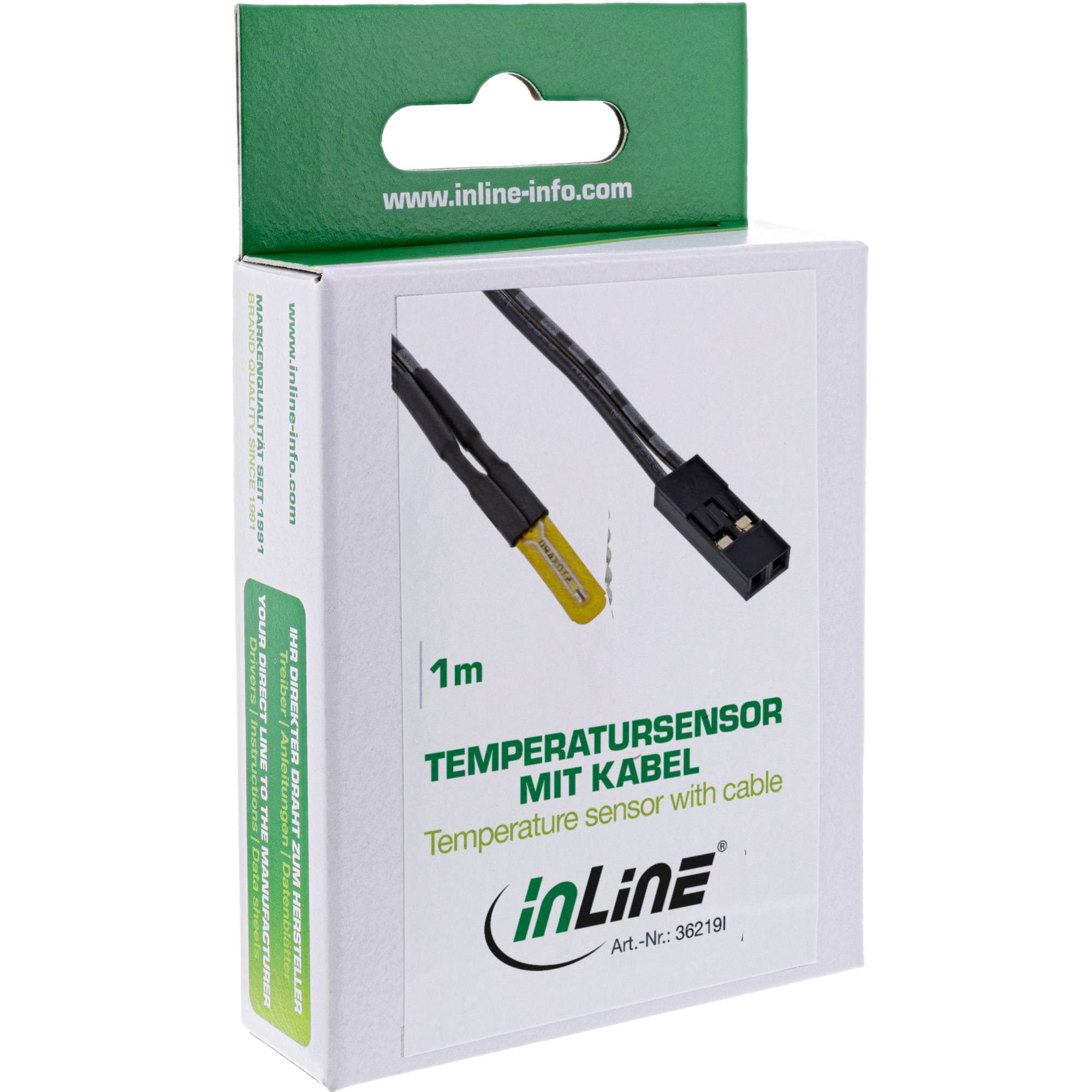 INLINE - Temperatursensor - mit Kabel - 1m