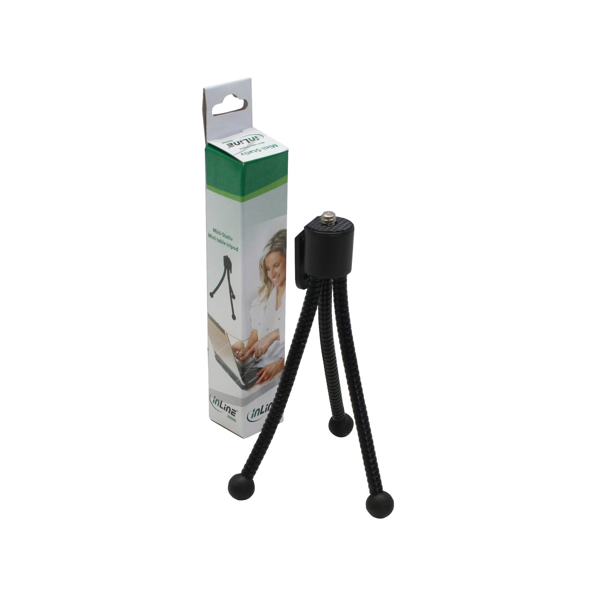 INLINE - Mini-Stativ für Digitalkameras - 12,5cm Höhe - schwarz