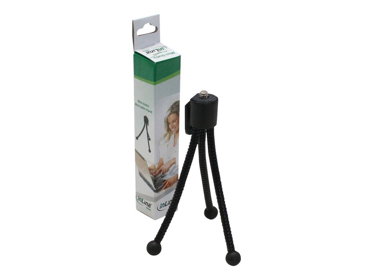 INLINE - Mini-Stativ für Digitalkameras - 12,5cm Höhe - schwarz