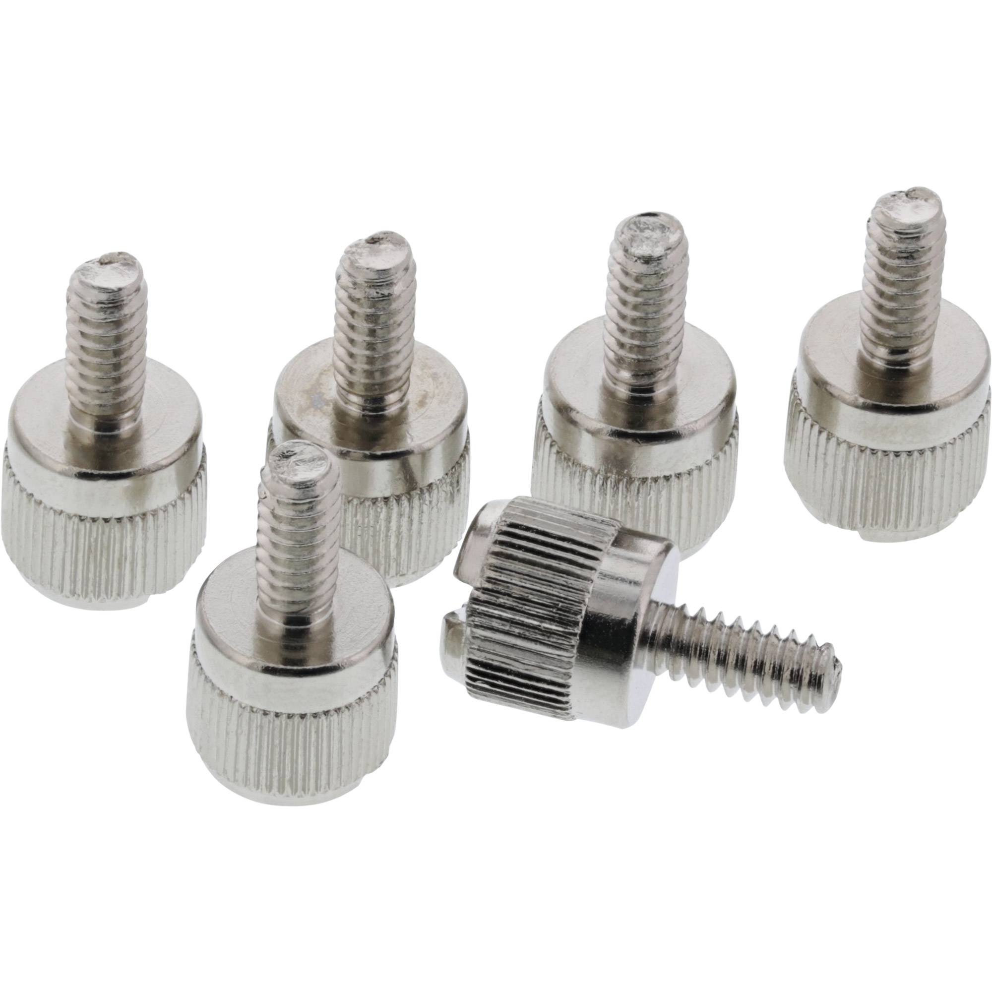 INLINE - Rändelschrauben - silber - für Gehäuse - 6er Pack