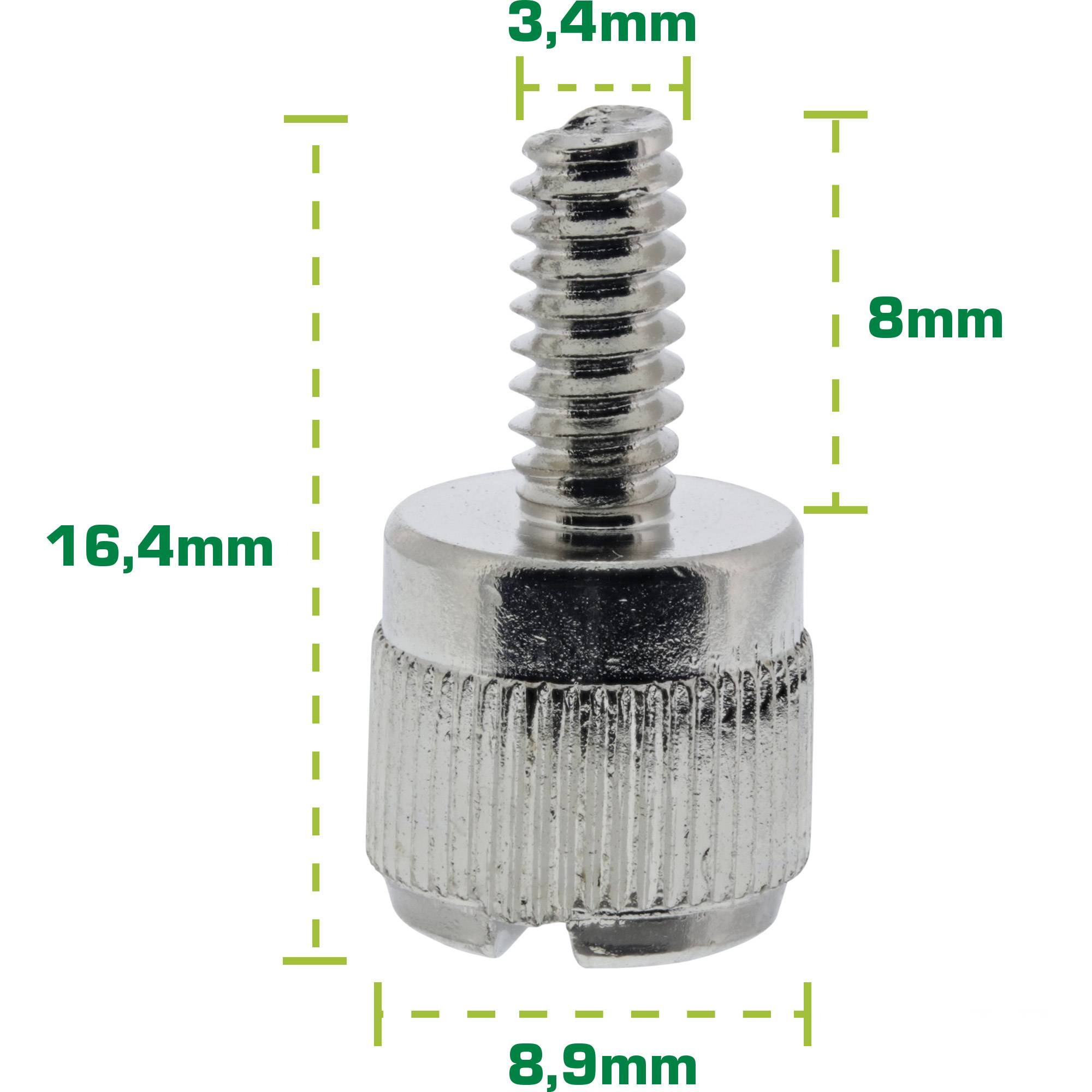 INLINE - Rändelschrauben - silber - für Gehäuse - 6er Pack