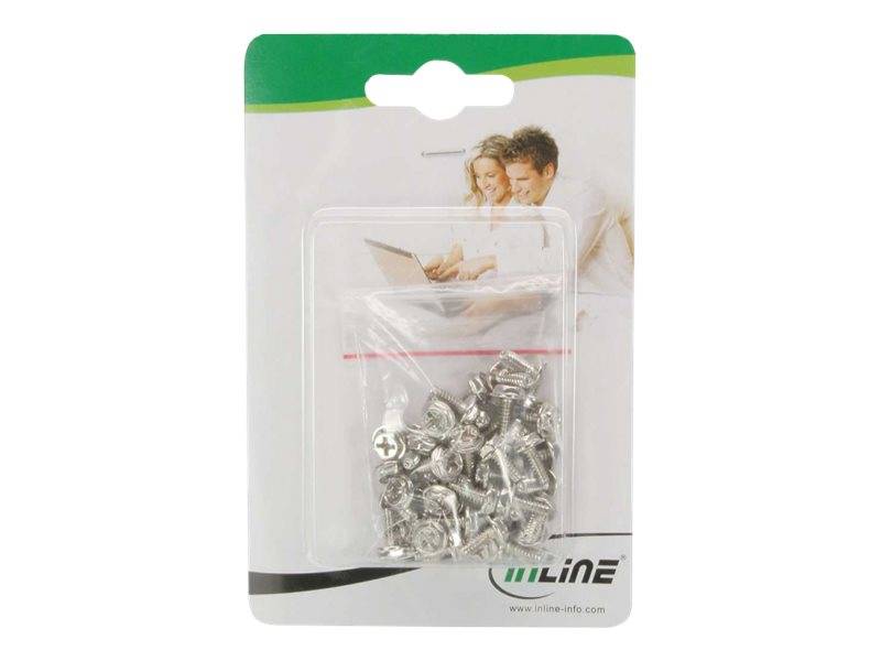 INLINE - Schraubenset - für 3,5"" Festplatten - lange Ausführung 8mm - 50-teilig