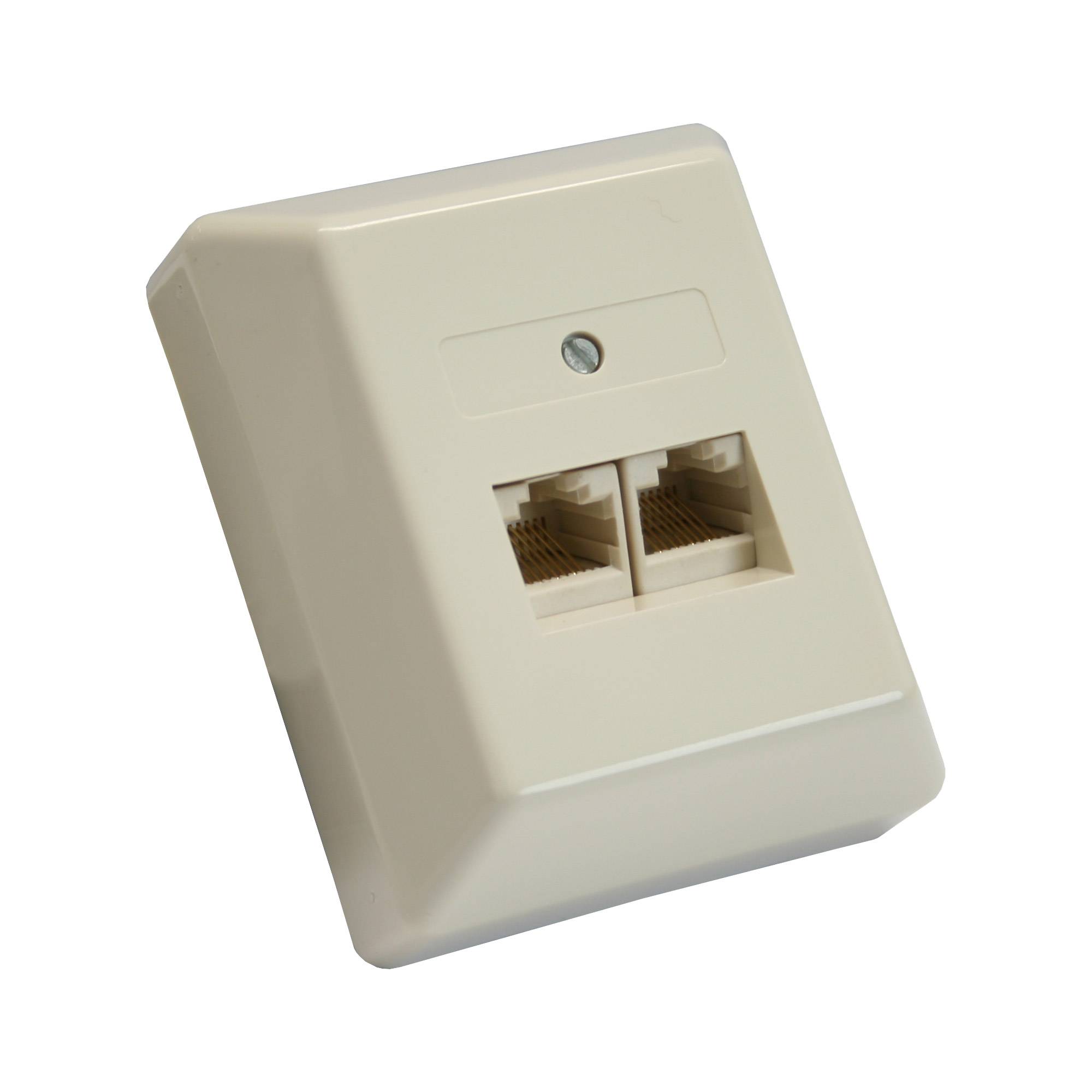 InLine ISDN Anschlussdose - 2x RJ45 Buchse - Aufputz - Schraubanschluss 2x 8-fac